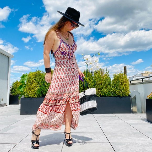 Adrienne Vittadini Nautical Black White Straw Summer Tote Bag - Picture 2 of 16